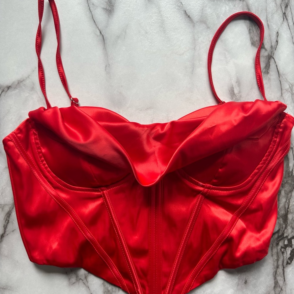 Amazon corset satin top